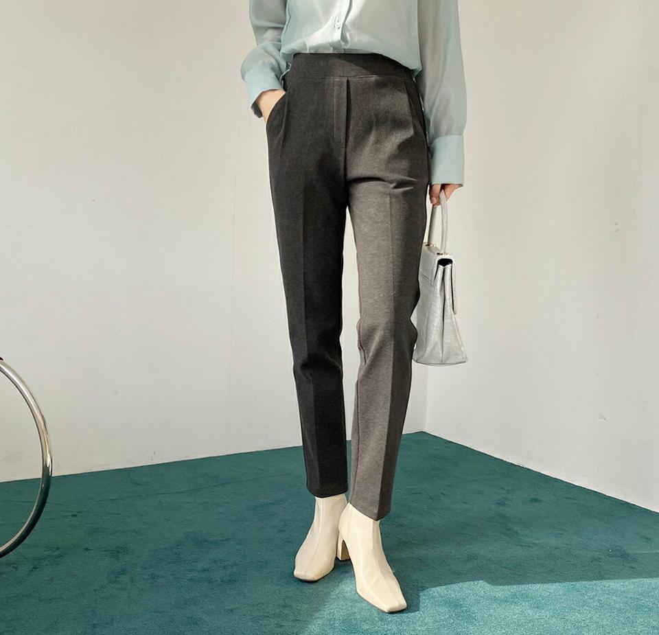 イージーストレートパンツ・全3色・t66103 レディース 【pt】【パンツ ズボン ロングパンツ 長ズボン ストレートパンツ ストレート 単色 無地 シンプル 大人 きれいめ 秋 冬 韓国 ファッション】【ハイホリHIHOLLI】