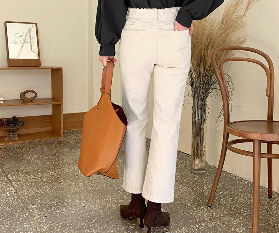 裏起毛ストレートパンツ・全3色・t66042 レディース 【pt】【パンツ ズボン ロングパンツ ストレートパンツ 浦起毛 単色 無地 シンプル 大人 ベーシック 冬 韓国 ファッション】【ハイホリHIHOLLI】