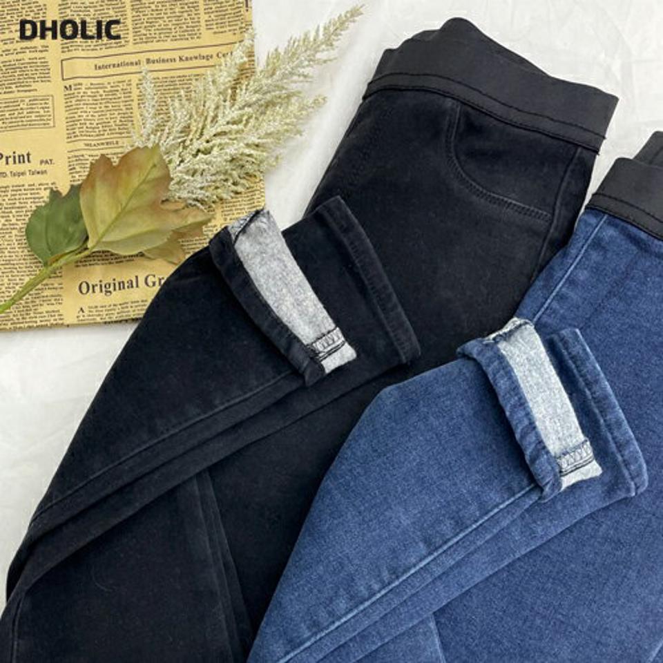 裏起毛スキニーパンツ・全2色・t66041 レディース 【pt】【パンツ ズボン ロングパンツ スキニーパンツ スキニー スリム 細身 裏起毛 シンプル カジュアル 冬 韓国 ファッション】【ハイホリHIHOLLI】