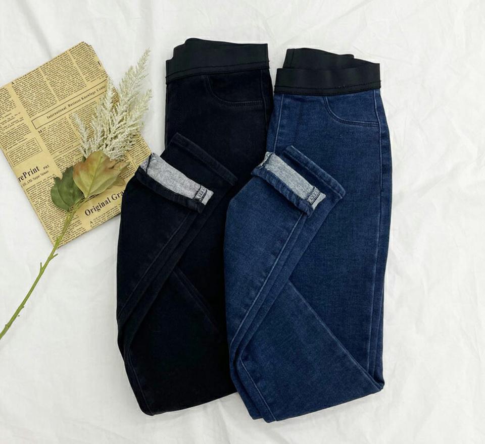 裏起毛スキニーパンツ・全2色・t66041 レディース 【pt】【パンツ ズボン ロングパンツ スキニーパンツ スキニー スリム 細身 裏起毛 シンプル カジュアル 冬 韓国 ファッション】【ハイホリHIHOLLI】