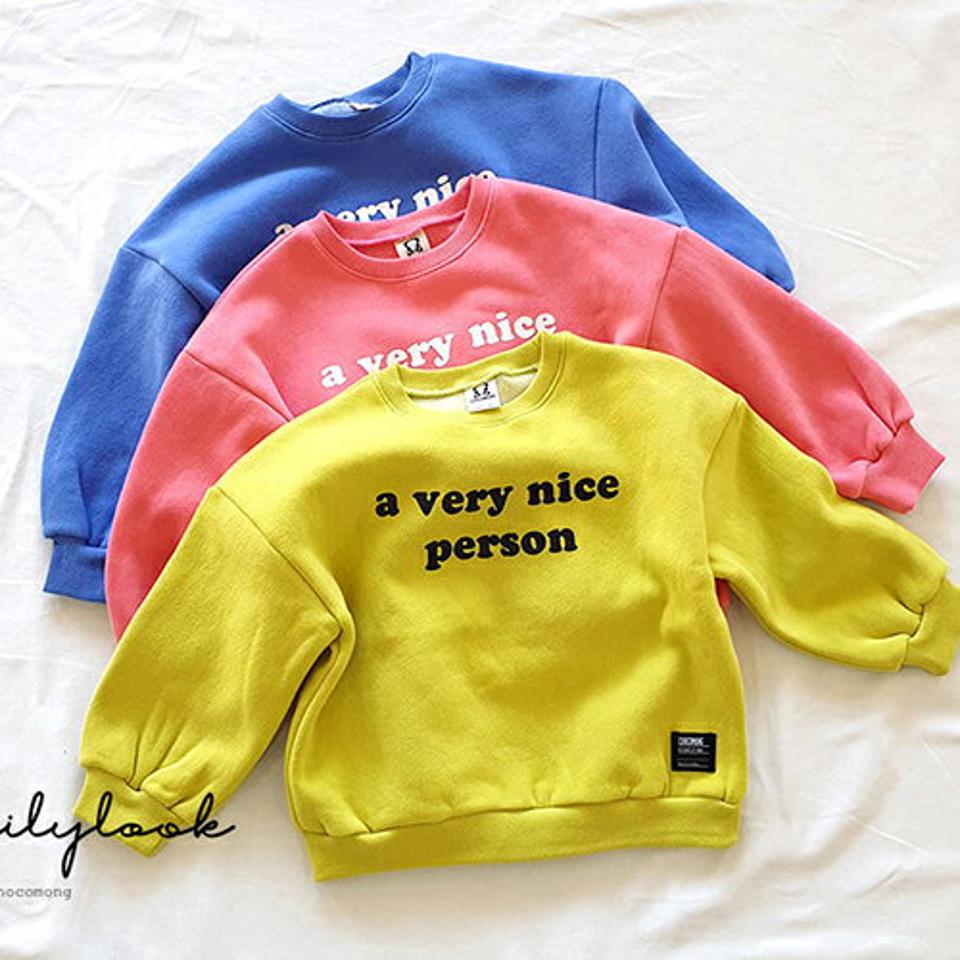 両起毛英字ロゴスウェット・p010755 キッズ 【3~8才】【tops】【韓国 ファッション トップス スウェット トレーナー 長袖 女の子 男の子 Tシャツ デイリー ロゴ プリント 英字 レタリング キッズ 子供 子供服 幼稚園 通学 通園 低学年 秋 冬】【KIDS】