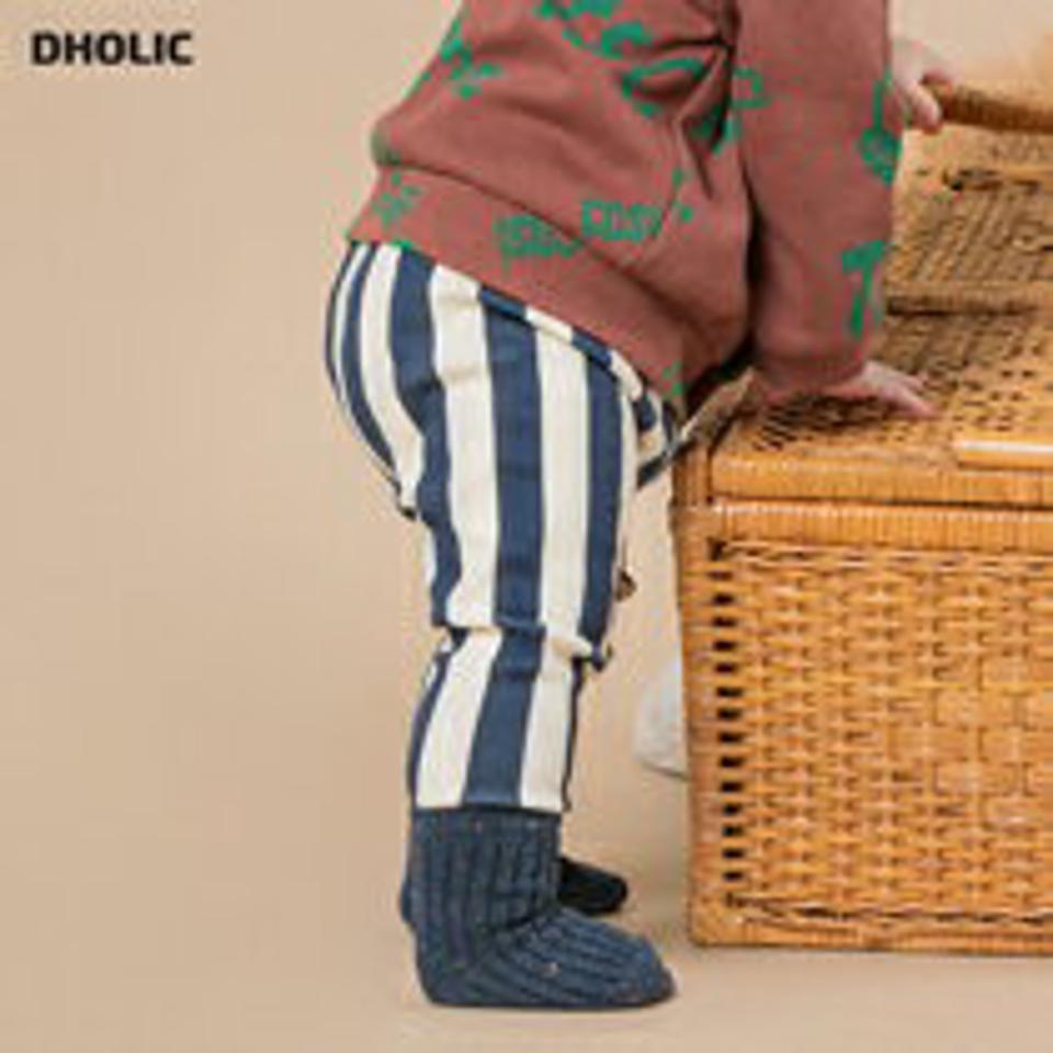 ストライプレギンス(navy) p008860 キッズ 【0~2才】【pt】【韓国 ファッション ボトムス レギンス スパッツ パンツ ロング 伸びる ストレッチ 柄 パターン 女の子 男の子キッズ 子供用 ベビー 赤ちゃん ベビー用 赤ちゃん用 出産祝い 秋 冬】【KIDS】