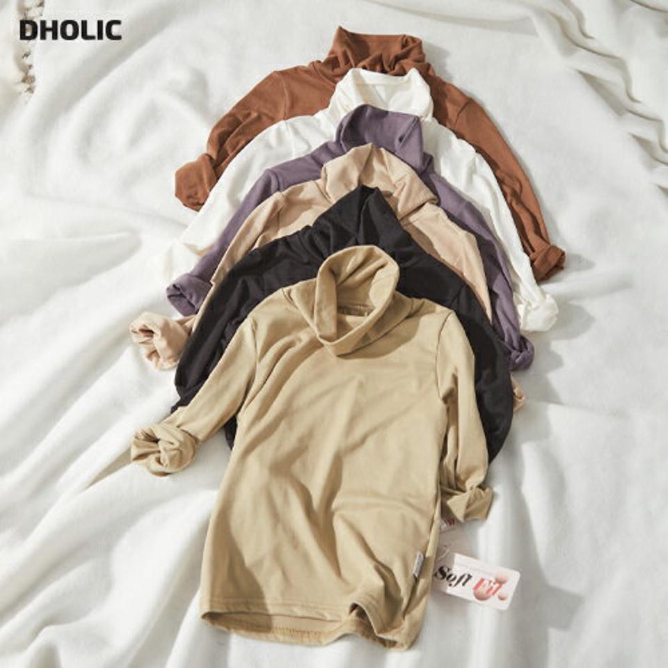 【キッズ30%OFF】ハイネックホットTシャツ(kids)・u10734 キッズ 【3~8才】【tops】【韓国 ファッション トップス Tシャツ カットソー タートルネック 長袖 無地 スリム 細身 インナー 女の子 男の子 キッズ 子供 子供服 幼稚園 通学 通園 低学年 秋 冬】【KIDS】