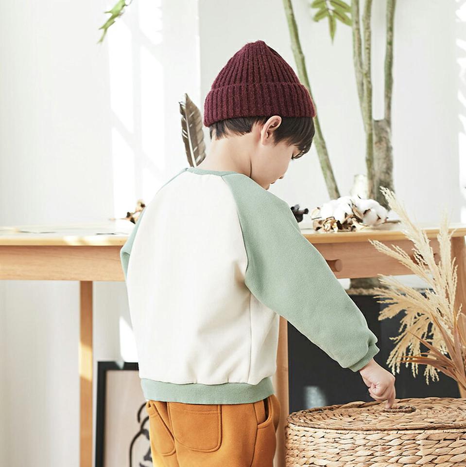 【キッズ30%OFF】両起毛ラグランスウェット(kids)・u10740 キッズ【3~8才】【tops】【トップス スウェット トレーナー 長袖 配色 ラグラン 裏起毛 ラフ カジュアル 女の子 男の子 冬 韓国 韓国子供服 子供 こども 子供服 こども服】【KIDS】