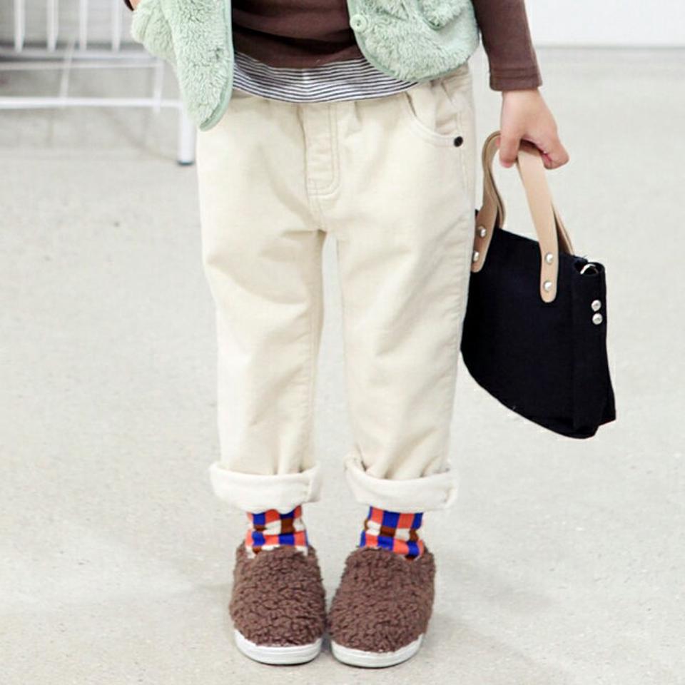 裏起毛コーデュロイパンツ・p010771 キッズ 【3~8才】【pt】【韓国 ファッション ボトムス パンツ ロング テーパード スリム 細身 無地 ベーシック シンプル ウエストゴム 女の子 男の子 キッズ 子供 子供服 幼稚園 通学 通園 低学年 秋 冬】【KIDS】