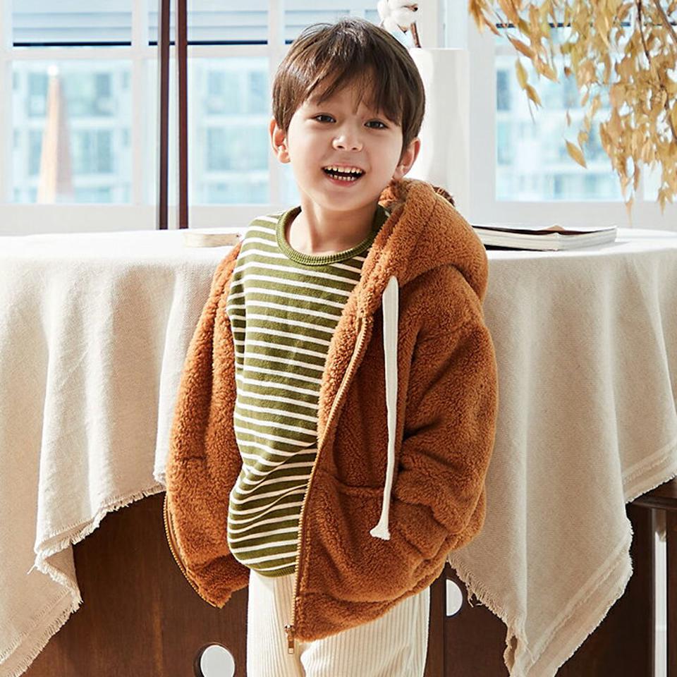 【キッズ30%OFF】両起毛ボーダースウェット(kids)・u10795 キッズ 【3~8才】【tops】【韓国 ファッション トップス スウェット トレーナー 長袖 女の子 男の子 Tシャツ デイリー ルーズ ゆったり パターン 柄 キッズ 子供 子供服 幼稚園 通学 通園 低学年 秋 冬】【KIDS】