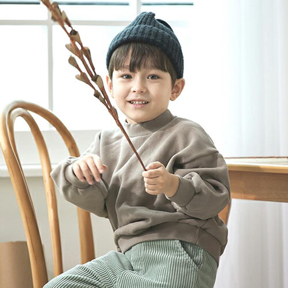 【キッズ30%OFF】裏起毛コットンスウェット(kids)・u10713 キッズ 【3~8才】【tops】【韓国 ファッション トップス スウェット トレーナー 長袖 女の子 男の子 Tシャツ デイリー ベーシック ルーズ ゆったり キッズ 子供 子供服 幼稚園 通学 通園 低学年 秋 冬】【KIDS】