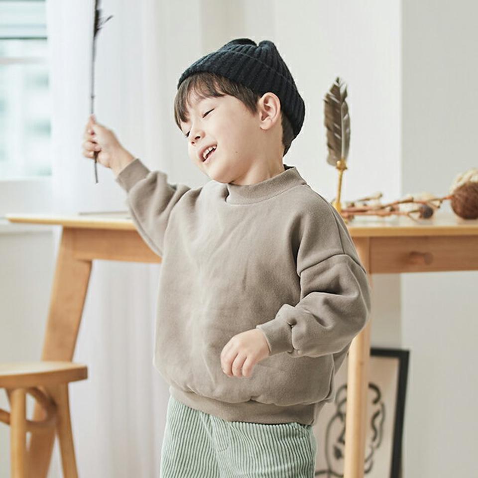 【キッズ30%OFF】裏起毛コットンスウェット(kids)・u10713 キッズ 【3~8才】【tops】【韓国 ファッション トップス スウェット トレーナー 長袖 女の子 男の子 Tシャツ デイリー ベーシック ルーズ ゆったり キッズ 子供 子供服 幼稚園 通学 通園 低学年 秋 冬】【KIDS】