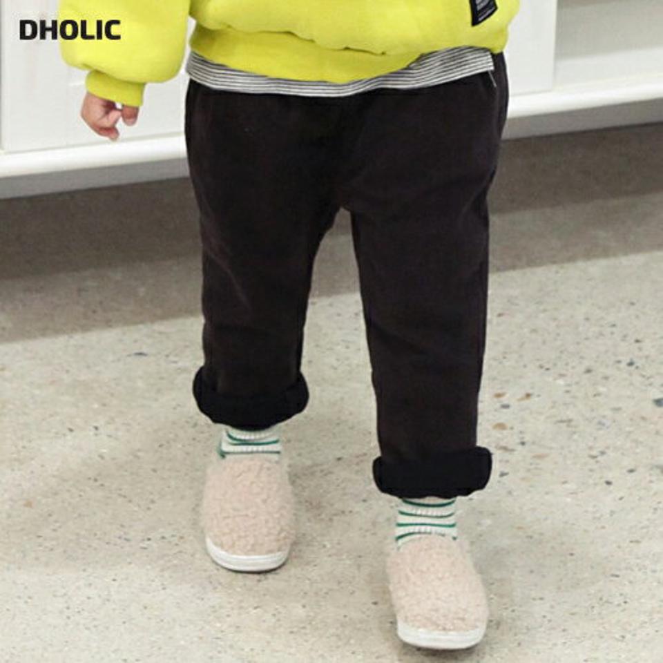 裏起毛ウエストゴムコットンパンツ・p010773 キッズ 【3~8才】【pt】【韓国 ファッション ボトムス パンツ ロング テーパード スリム 細身 無地 ベーシック シンプル ウエストゴム 女の子 男の子 キッズ 子供服 幼稚園 通学 通園 低学年 冬】【KIDS】