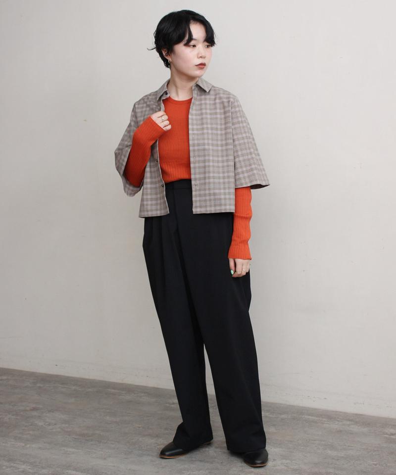 BUSIENSS POPLIN クロップドブラウス（nitca）