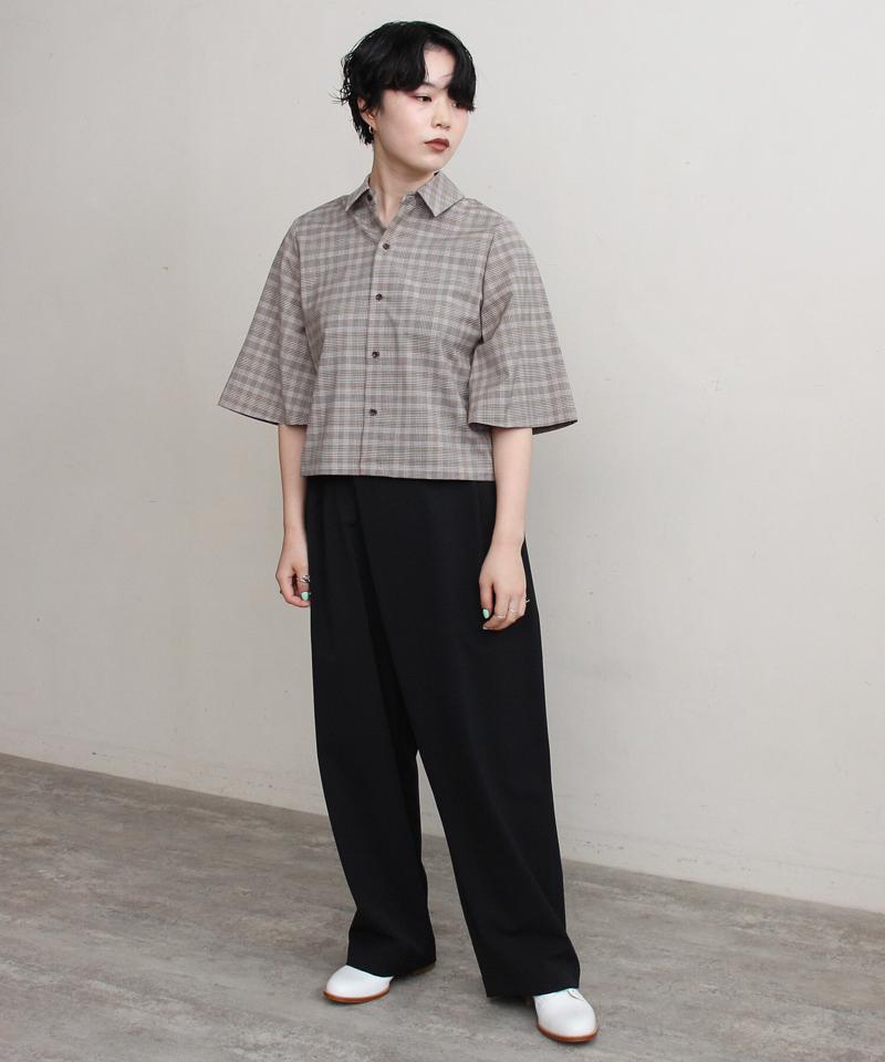 BUSIENSS POPLIN クロップドブラウス（nitca）