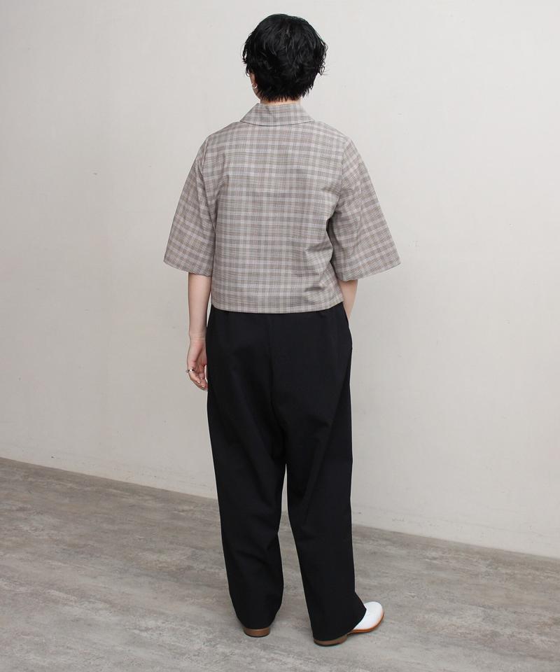 BUSIENSS POPLIN クロップドブラウス（nitca）
