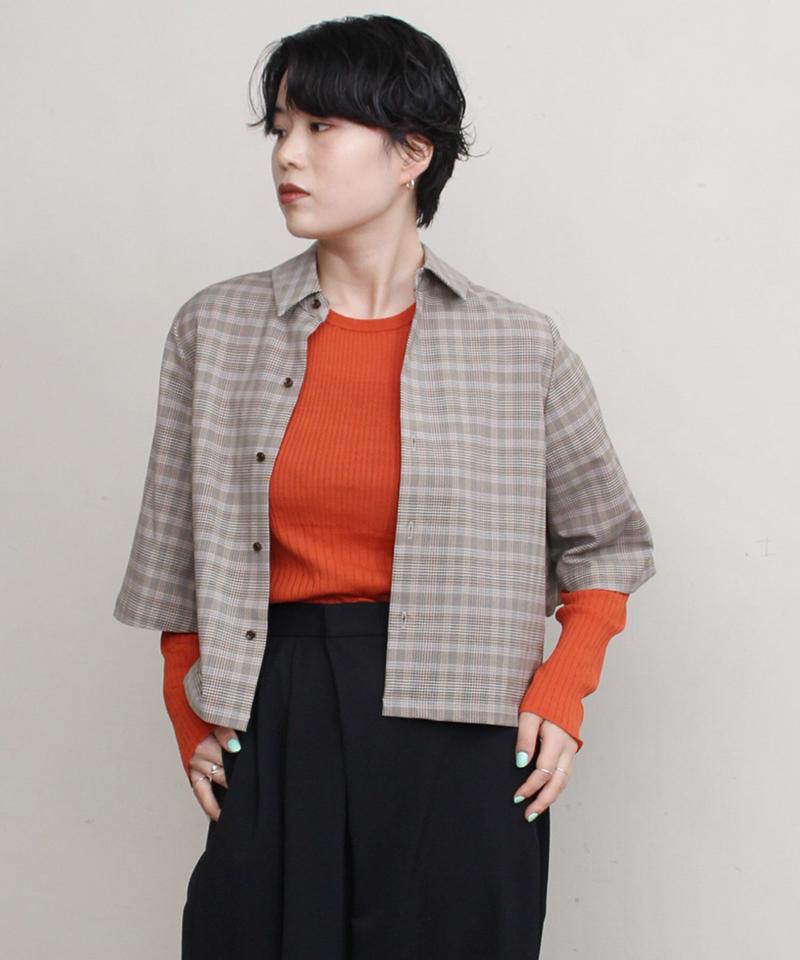 BUSIENSS POPLIN クロップドブラウス（nitca）