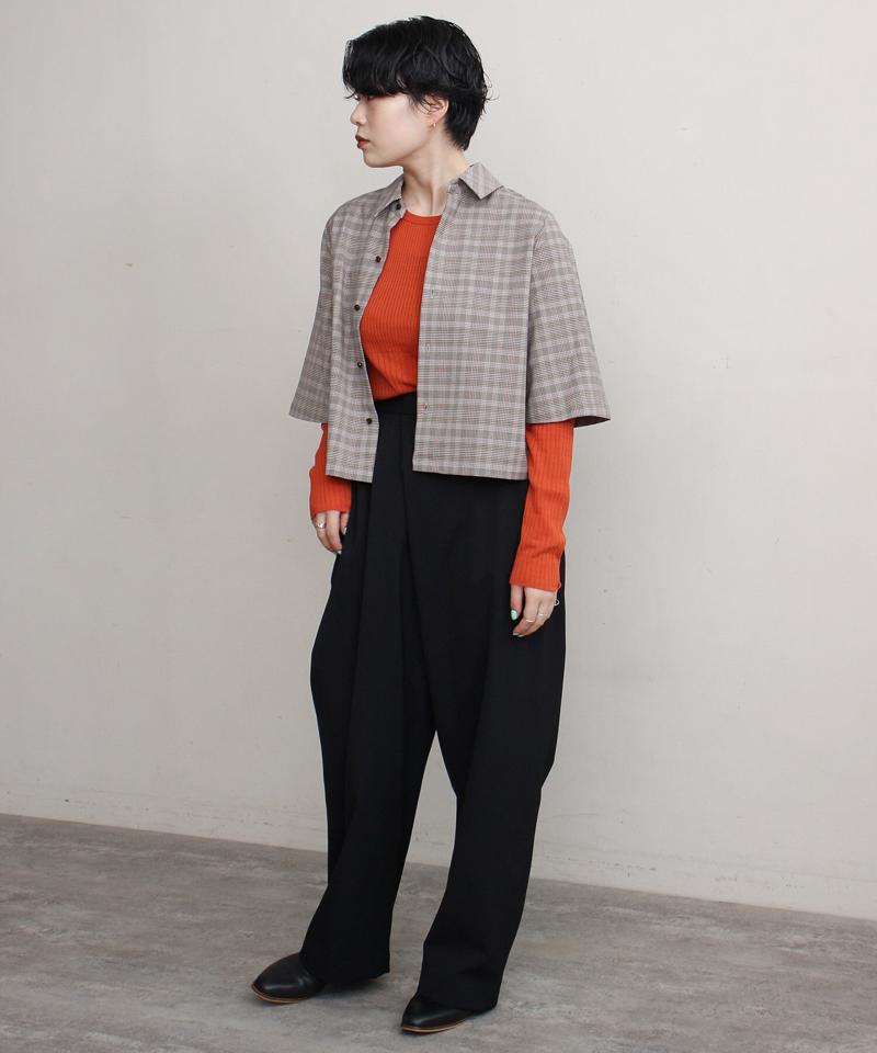 BUSIENSS POPLIN クロップドブラウス（nitca）