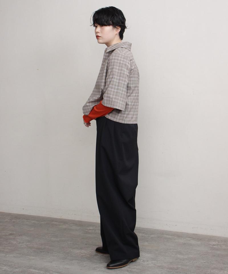 BUSIENSS POPLIN クロップドブラウス（nitca）