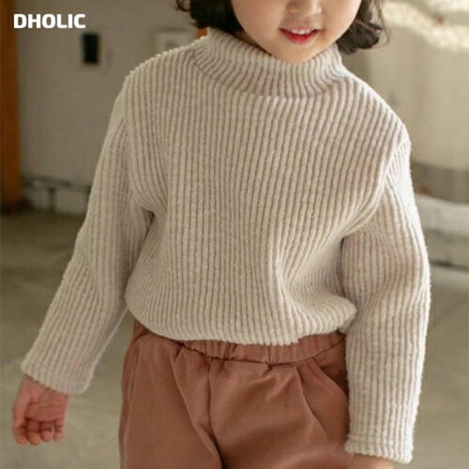 ハーフネックリブTシャツ・p010829 キッズ 【3~8才】【tops】【韓国 ファッション トップス Tシャツ モックネック ハイネック 長袖 ルーズ ゆったり 無地 シンプル 女の子 男の子 キッズ 子供 子供服 幼稚園 通学 通園 低学年 秋 冬】【KIDS】