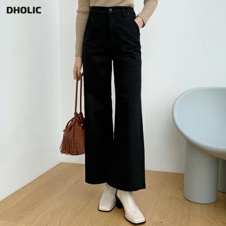 裏起毛ハイウエストワイドパンツ・全2色・t64726 レディース 【pt】【韓国 ファッション ボトムス パンツ ロング ロングパンツ ハイウエストパンツ ワイドパンツ 体型カバー ポケット ベルトループ ボタン ファスナー 保温性 裏起毛 カジュアル 秋 冬】