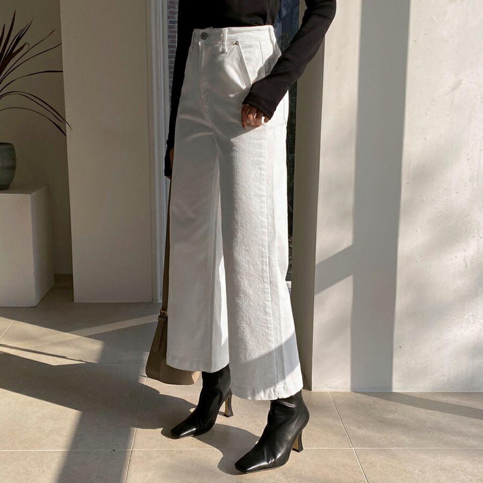 裏起毛ハイウエストワイドパンツ・全2色・t64726 レディース 【pt】【韓国 ファッション ボトムス パンツ ロング ロングパンツ ハイウエストパンツ ワイドパンツ 体型カバー ポケット ベルトループ ボタン ファスナー 保温性 裏起毛 カジュアル 秋 冬】