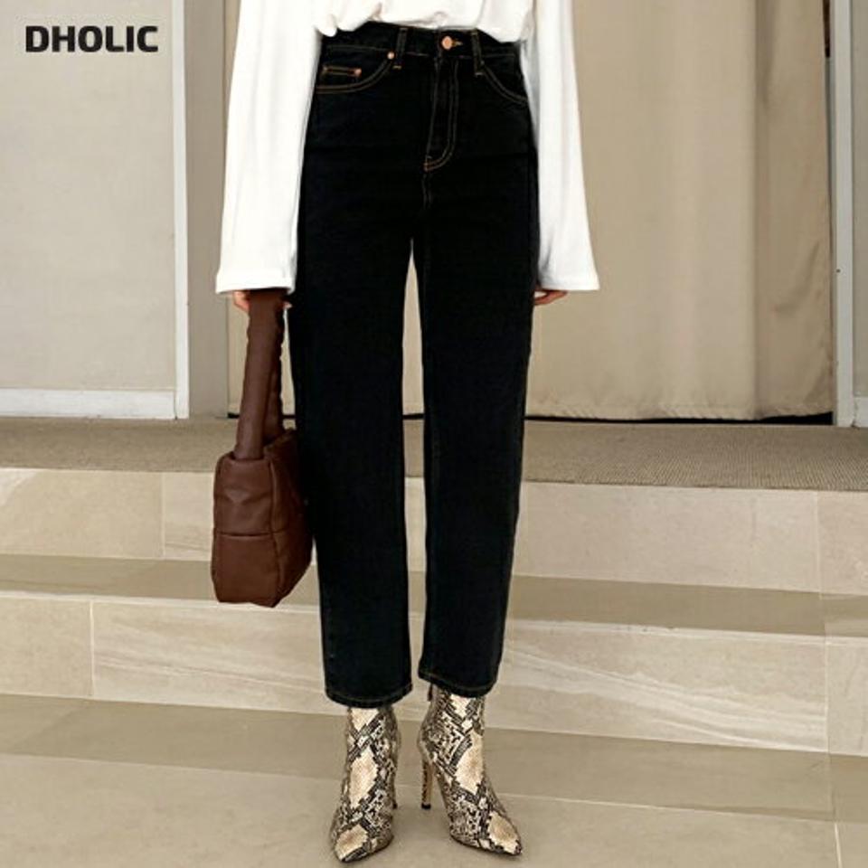 スリムテーパードデニムパンツ・全1色・t64727 レディース 【pt】【韓国 ファッション ボトムス パンツ ロング ロングパンツ デニムパンツ スリム テーパード デニム パンツ ボーイッシュ ステッチ ファスナー ポケット ベルトループ カジュアル 秋 冬】