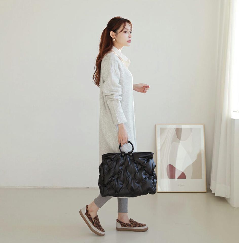 ニットロングワンピース・全3色・t65984 レディース 【ops】【ワンピース ロング ロングワンピース ニット ニットワンピース 長袖 Vネック ゆったり ラフ カジュアル 秋 冬 韓国 ファッション】【ハイホリHIHOLLI】