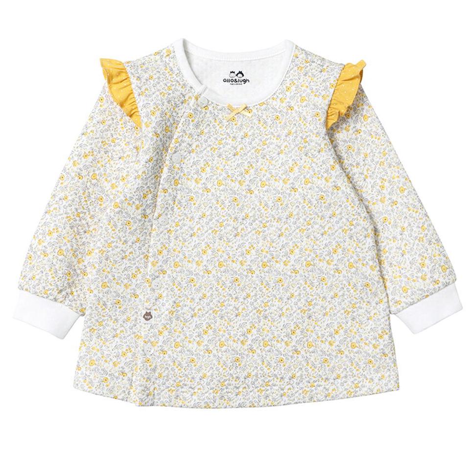 【キッズ30%OFF】帽子付フリルラインパターン上下SET p006773 キッズ 【0~2才】【SET】【韓国 ファッション セットアップ Tシャツ 長袖 フリル パンツ ロングパンツ 花柄 女の子 新生児キッズ 子供 子供用 ベビー 赤ちゃん ベビー用 赤ちゃん用 出産祝い 秋 冬】【KIDS】