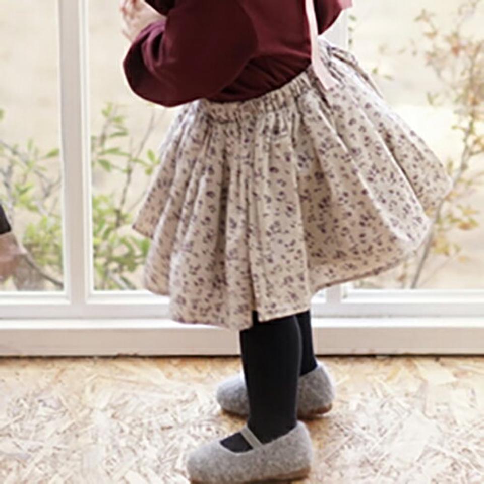 フレア花柄スカート p008589 キッズ 【0~2才】【sk】【韓国 ファッション ボトムス スカート フレア Aライン パターン 柄 撮影 お出かけ 女の子キッズ 子供 子供用 ベビー 赤ちゃん ベビー用 赤ちゃん用 出産祝い 秋 冬】【KIDS】