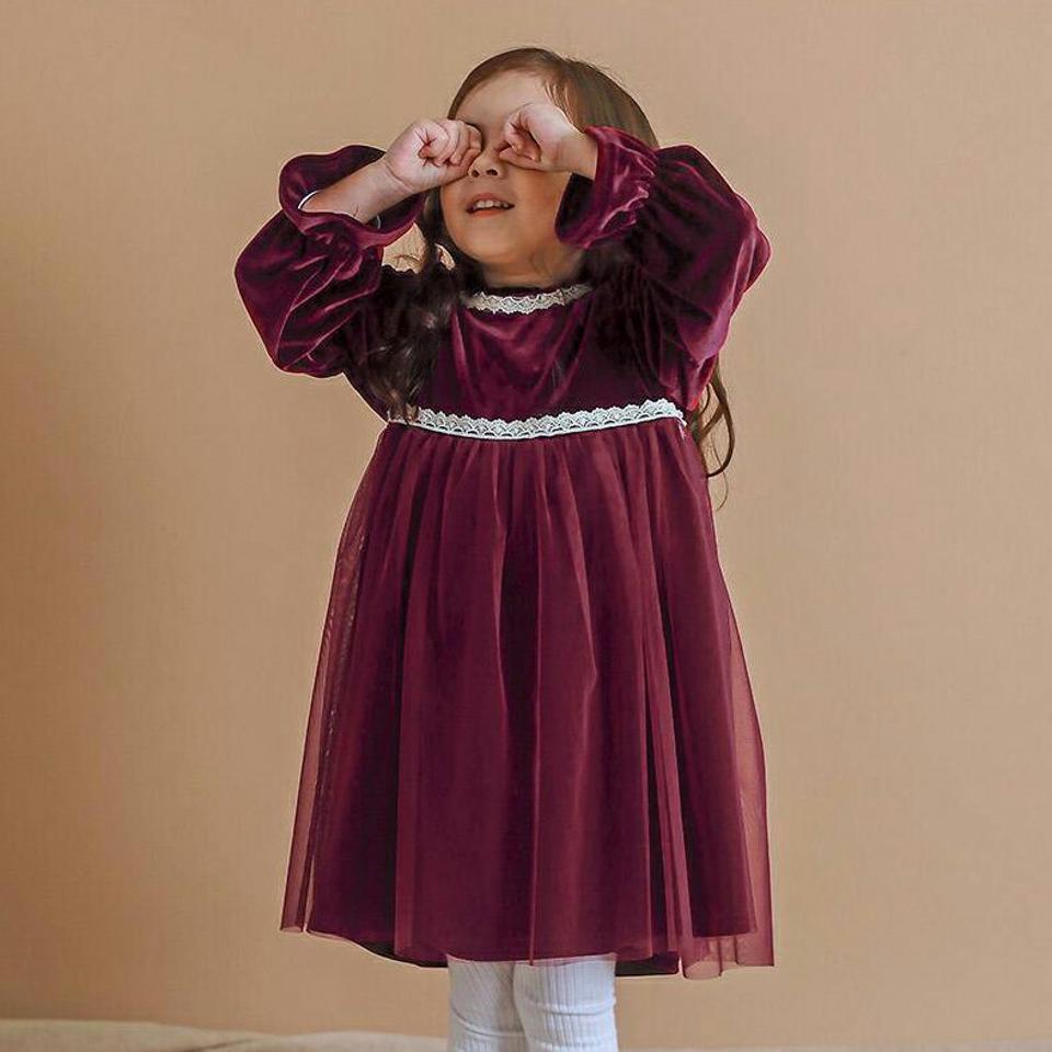 【キッズ30%OFF】ベルベット調チュールワンピース&タイツSET・p010649 キッズ【3~8才】【ops】【ワンピース ミディ丈 ミディワンピース チュール チュールワンピース ベルベット タイツ 白タイ 女の子 秋 冬 上品 韓国 韓国子供服 子供 こども 子供服 こども服】【KIDS】