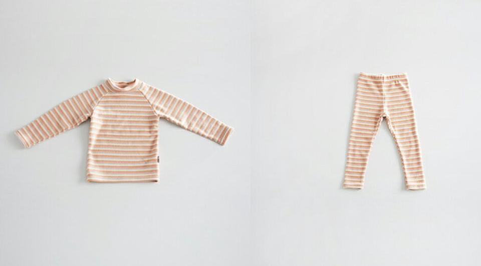 【キッズ30%OFF】ミックスボーダールームウェア上下SET(junior)・u10741 キッズ【9~17才】【uw】【パジャマ 部屋着 ルームウェア 上下 セット set トップス 長袖 パンツ ズボン ボーダー柄 女の子 男の子 韓国 韓国子供服 子供 こども 子供服 こども服】【KIDS】