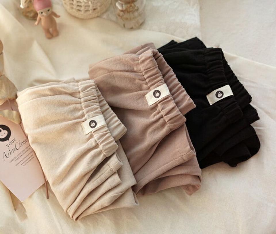 ウエストゴムパンツ p008595 キッズ 【0~2才】【pt】【韓国 ファッション ボトムス パンツ ロング ワイド ルーズ ゆったり 無地 コットン100 女の子 男の子 デイリーキッズ 子供 子供用 ベビー 赤ちゃん ベビー用 赤ちゃん用 出産祝い 秋 冬】【KIDS】