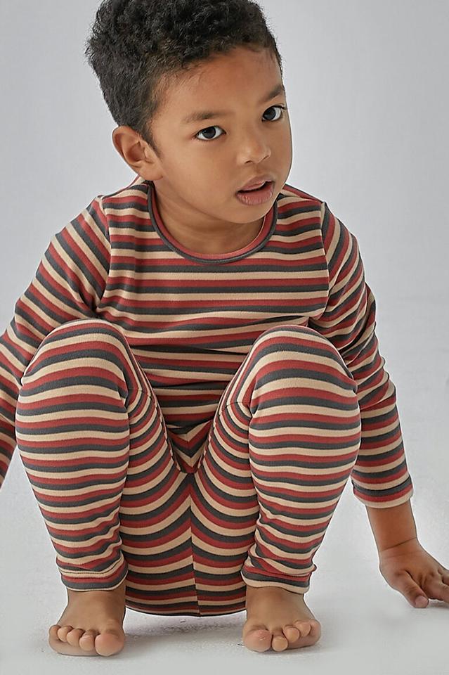 ミックスボーダールームウェア上下SET(junior)・u10670 キッズ【9~17才】【uw】【部屋着 パジャマ トップス 長袖 パンツ ズボン ロングパンツ 長ズボン ボーダー柄 カジュアル 女の子 男の子 韓国 韓国子供服 子供 こども 子供服 こども服】【KIDS】