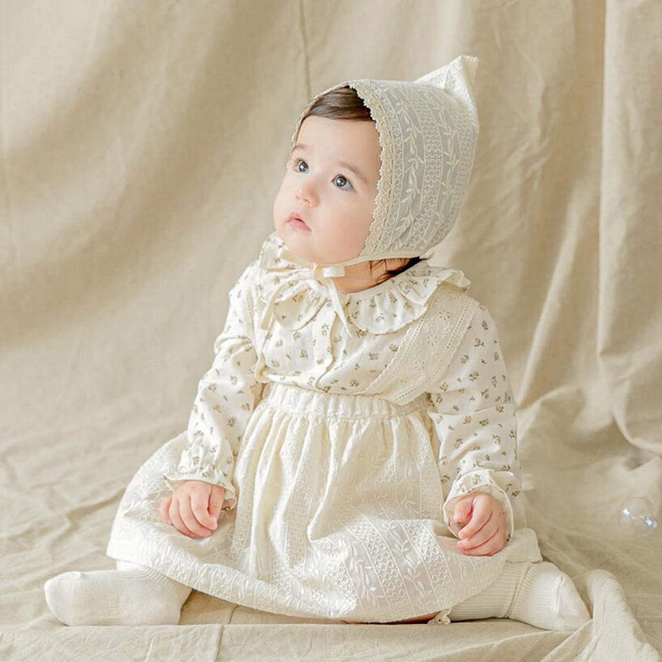 コットンレーススカート p008848 キッズ 【0~2才】【sk】【韓国 ファッション ボトムス スカート フレア Aライン レース セレモニー 撮影 お出かけキッズ 子供 子供用 ベビー 赤ちゃん ベビー用 赤ちゃん用 出産祝い 秋 冬】【KIDS】