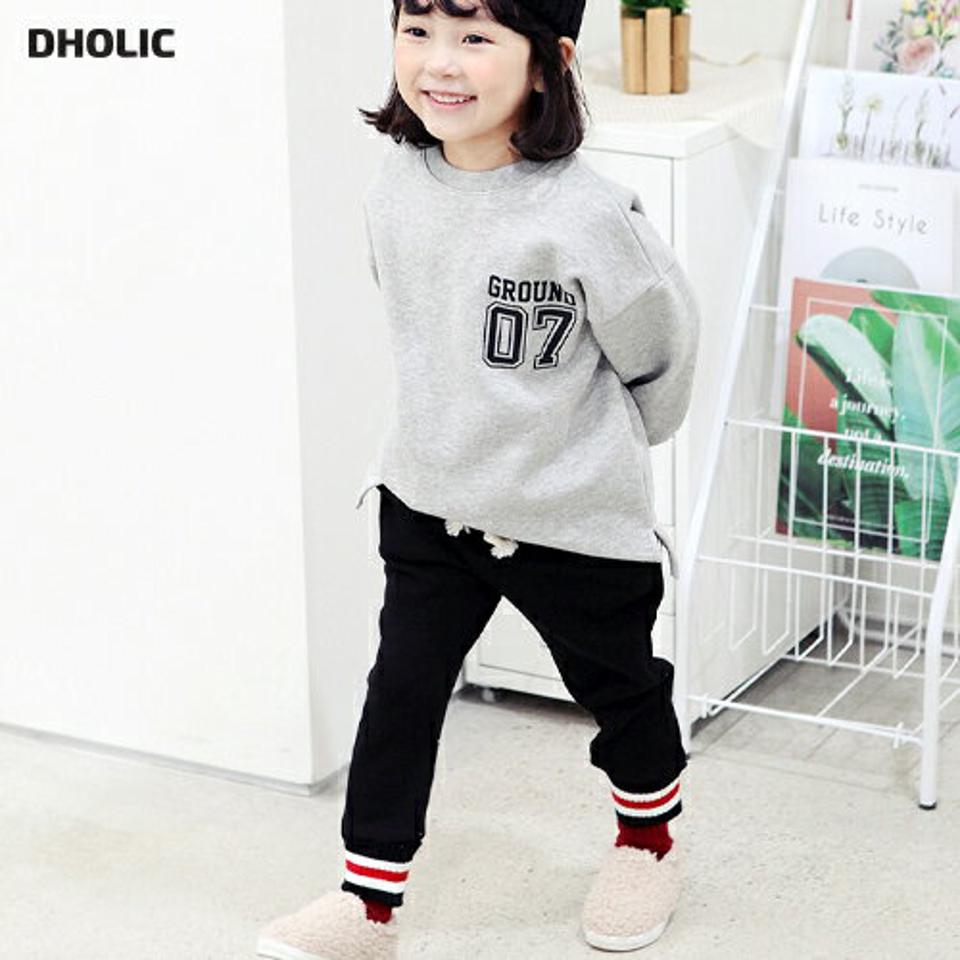 両起毛グラウンドスウェット上下SET・p010783 キッズ 【3~8才】【pt】【韓国 ファッション セットアップ スウェット トレーナー 長袖 ロング パンツ ジョガーパンツ 無地 女の子 男の子 キッズ 子供 子供服 幼稚園 通学 通園 低学年 秋 冬】【KIDS】