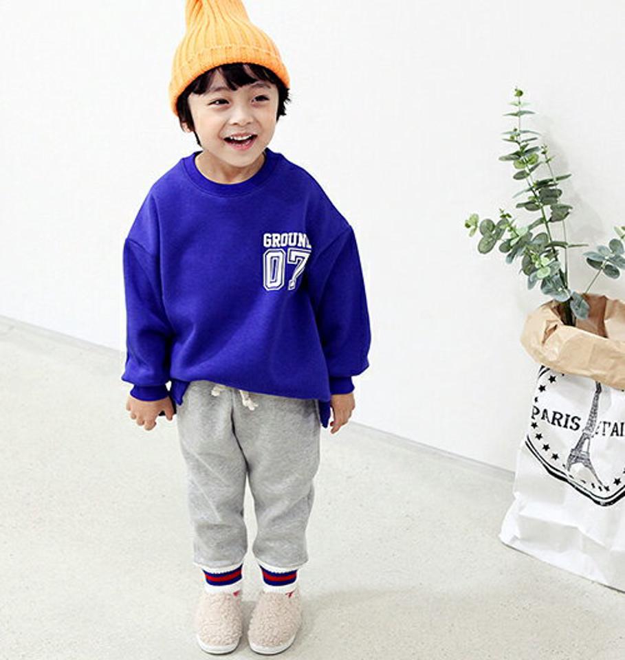 両起毛グラウンドスウェット上下SET・p010783 キッズ 【3~8才】【pt】【韓国 ファッション セットアップ スウェット トレーナー 長袖 ロング パンツ ジョガーパンツ 無地 女の子 男の子 キッズ 子供 子供服 幼稚園 通学 通園 低学年 秋 冬】【KIDS】