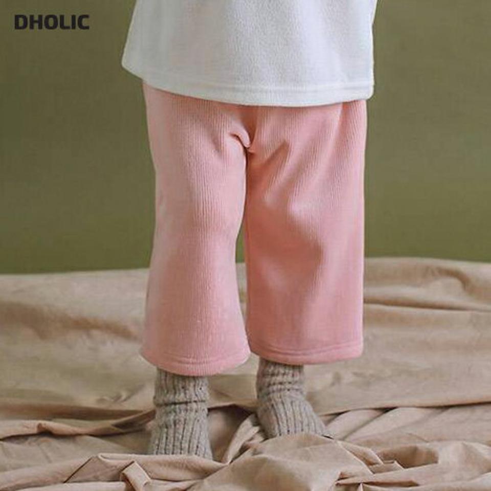 【キッズ30%OFF】裏起毛リブパンツ・p010651 キッズ 【3~8才】【pt】【韓国 ファッション ボトムス パンツ ロング ウエストゴム ストレート ワイド 暖かい 保温 無地 女の子 男の子 キッズ 子供 子供服 幼稚園 通学 通園 低学年 秋 冬】【KIDS】