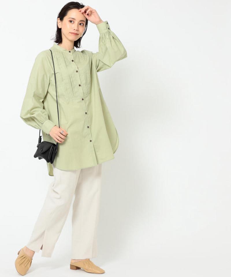 B:MING by BEAMS / ピンタック バンドカラー シャツ 21SS