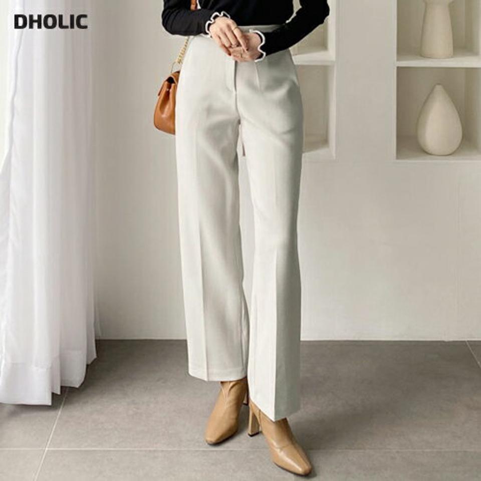 シークレットゴムスラックス・全3色・b62414 レディース 【pt】【韓国 ファッション ボトムス パンツ ロング ロングパンツ シークレットゴム スラックス ボタン ウエストゴム サイドポケット ハイウエストスラックス カジュアル 秋 冬】