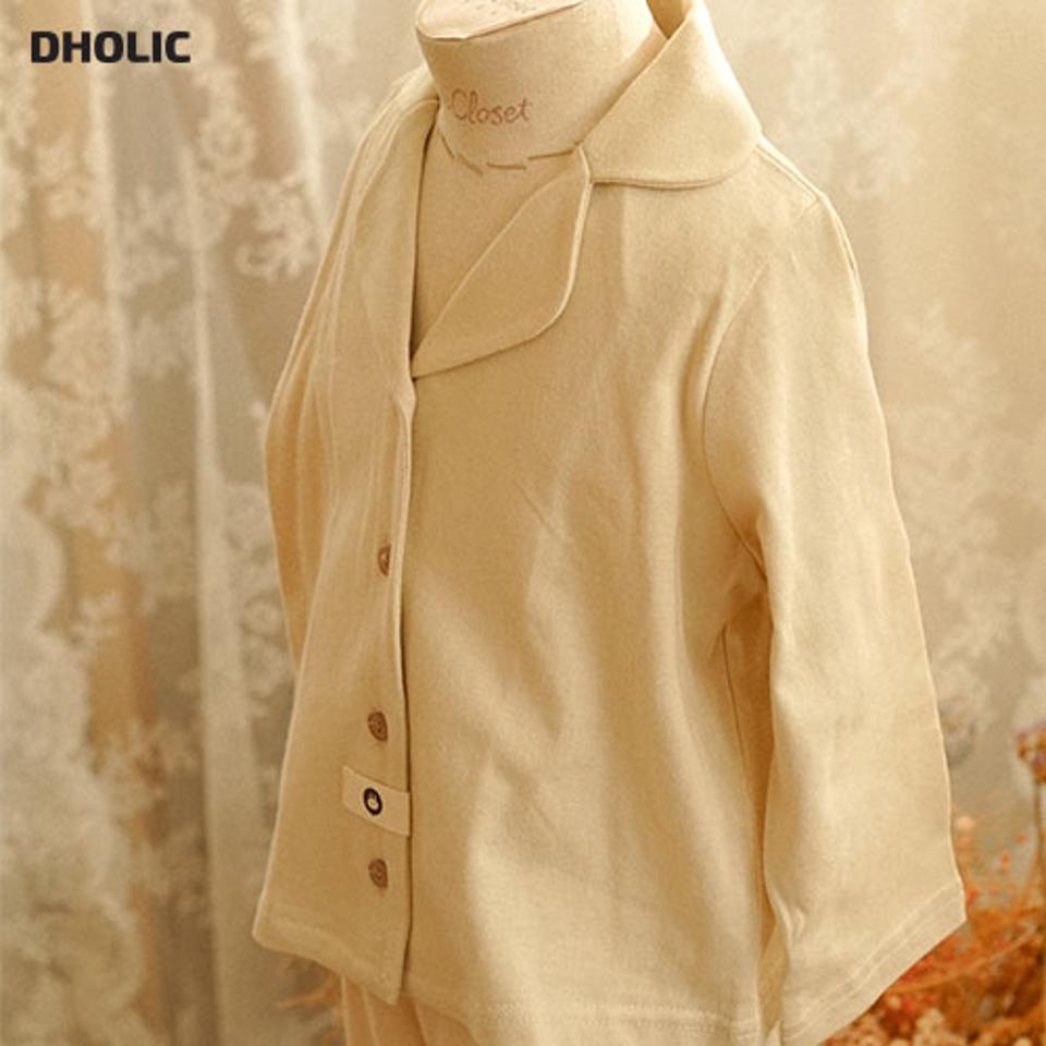 コットンパジャマ上下SET・p010855 キッズ【0~2才】【uw】【パジャマ ルームウェア 部屋着 上下 セット set 長袖 トップス パンツ ズボン コットン 綿 単色 無地 シンプル 女の子 男の子 韓国 韓国子供服 子供 こども 子供服 こども服】【KIDS】