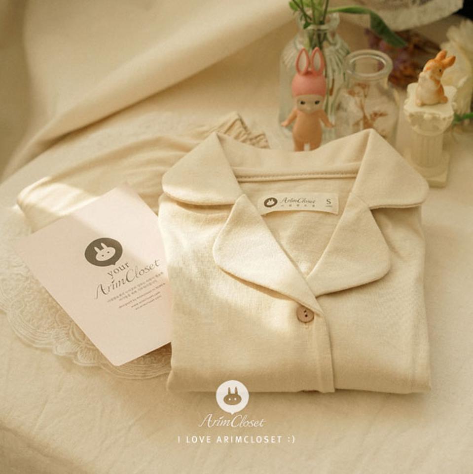 コットンパジャマ上下SET・p010855 キッズ【0~2才】【uw】【パジャマ ルームウェア 部屋着 上下 セット set 長袖 トップス パンツ ズボン コットン 綿 単色 無地 シンプル 女の子 男の子 韓国 韓国子供服 子供 こども 子供服 こども服】【KIDS】