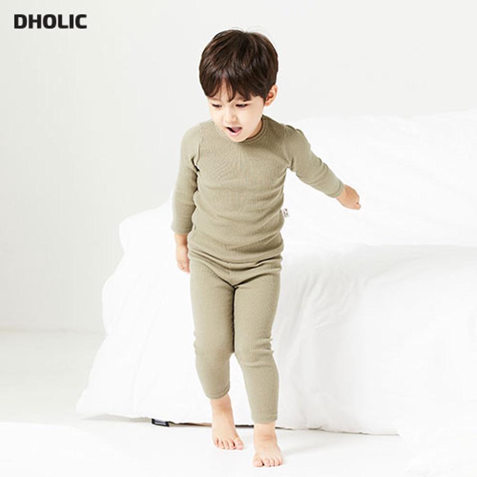 リブルームウェア上下SET(kids)・u10763 キッズ【3~8才】【uw】【ルームウェア 部屋着 パジャマ 上下 セット set トップス 長袖 パンツ ズボン リブ 単色 無地 シンプル カジュアル 女の子 男の子 韓国 韓国子供服 子供 こども 子供服 こども服】【KIDS】