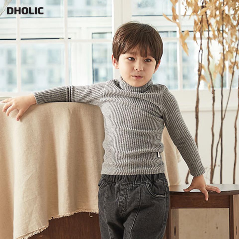 ピーチ起毛リブハイネックTシャツ(kids)・u10721 キッズ【3~8才】【tops】【トップス Tシャツ 長袖 ロンT リブ リブトップス ハイネック 単色 無地 シンプル カジュアル 起毛 秋 冬 女の子 男の子 韓国 韓国子供服 こども 子供服 こども服】【KIDS】