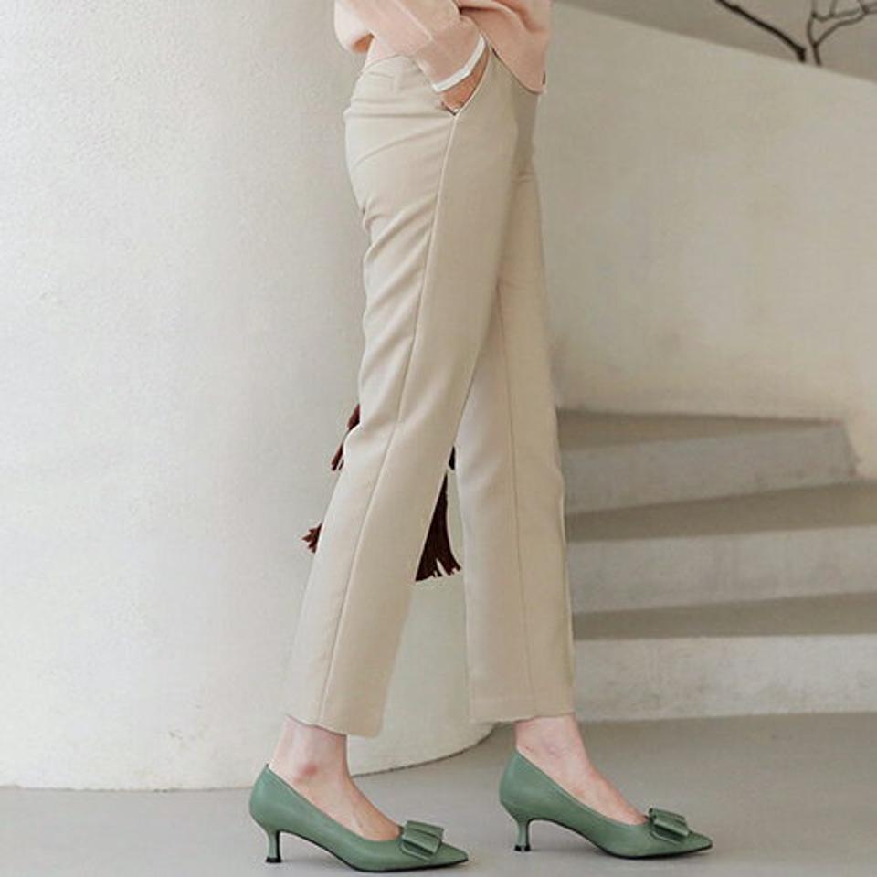 スリムスラックス・全3色・t66259 レディース 【pt】【スラックス パンツ ズボン ロングパンツ スリム 単色 無地 シンプル ベーシック 大人 オフィスカジュアル きれいめ 秋 冬 韓国 ファッション】【ハイホリHIHOLLI】