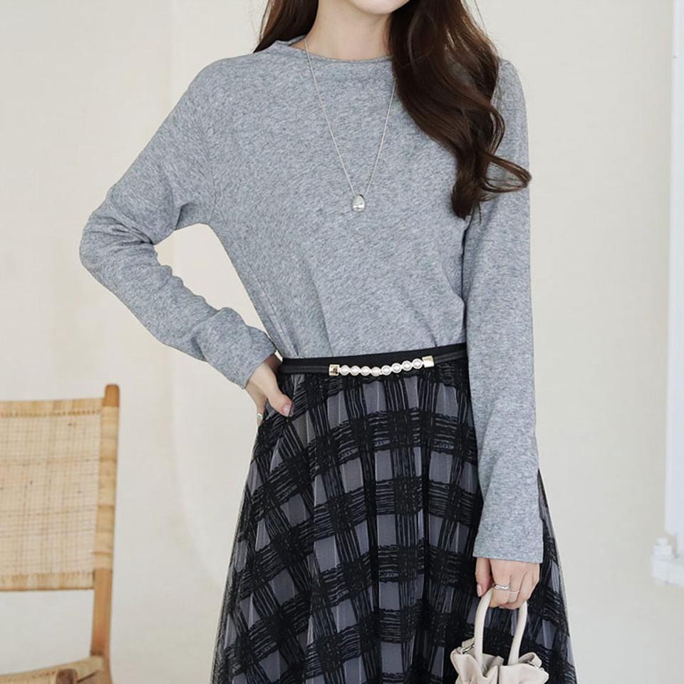 ボートネックタックニット・全4色・b66240 レディース 【tops】【トップス ニット ニットトップス ボートネック タック 単色 無地 シンプル カジュアル 大人 長袖 秋 冬 韓国 ファッション】【ハイホリHIHOLLI】