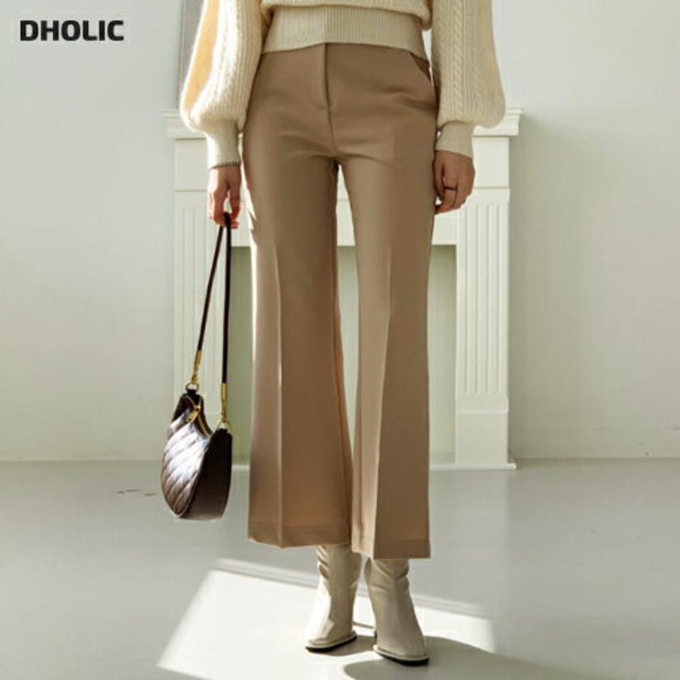 ブーツカットスラックス・全4色・t56594 レディース 【pt】【韓国 ファッション ボトムス パンツ スリム スラックス ストレッチ 美脚 大人 女の子 無地 冬パンツ 秋パンツ ストレート 細身 タイト ハイウエスト カジュアル 秋 冬】