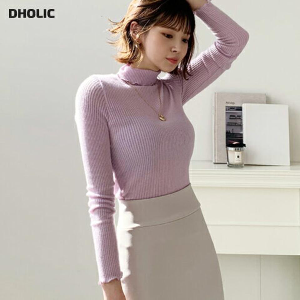 起毛タートルTシャツ・全4色・t56567 レディース 【tops】【韓国 ファッション トップス Tシャツ 長袖 ぼわん袖 起毛 タートルネック ハイネック やわらかい 手触り リブ ウェーブ デイリー ベーシック ソフト スリム カジュアル 秋 冬】