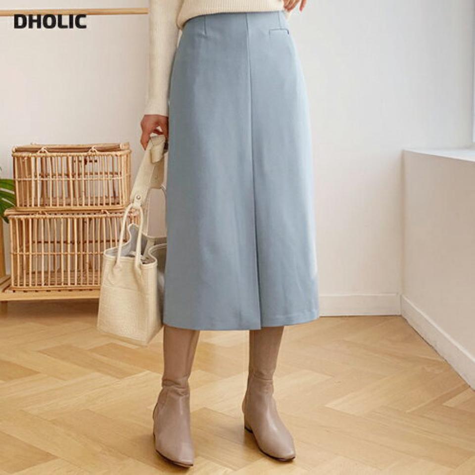 Hラインスカート・全3色・t61431 レディース 【sk】【韓国 ファッション ボトムス スカート ロング ミモレスカート ミモレ丈 Hライン スリム 細身 タイトスカート 大人 エレガント おしゃれ着 きれいめ オフィスカジュアル カジュアル 秋 冬】