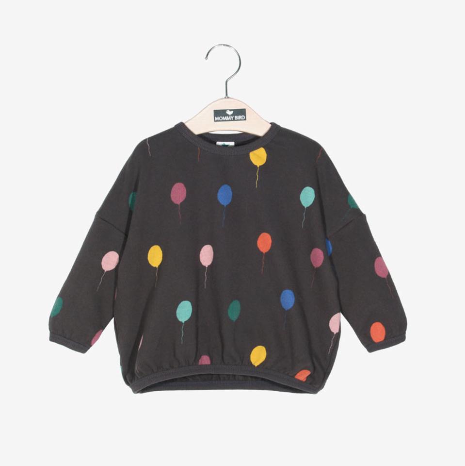 バルーンパターンスウェット上下SET・p010881 キッズ【3~8才】【set】【セットアップ setup トップス 長袖 パンツ ズボン 総柄 カジュアル スウェット ラフ 女の子 男の子 秋 冬 韓国 韓国子供服 子供 こども 子供服 こども服】【KIDS】