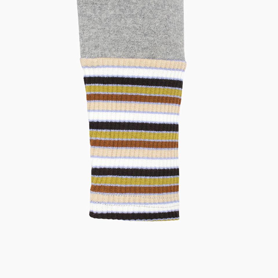 ミックスヘム裏起毛レギンス・p010873 キッズ【3~8才】【pt】【レギンス パンツ ズボン ロングパンツ 長ズボン 裏起毛 ボーダー柄 カジュアル ラフ 女の子 男の子 冬 韓国 韓国子供服 子供 こども 子供服 こども服】【KIDS】