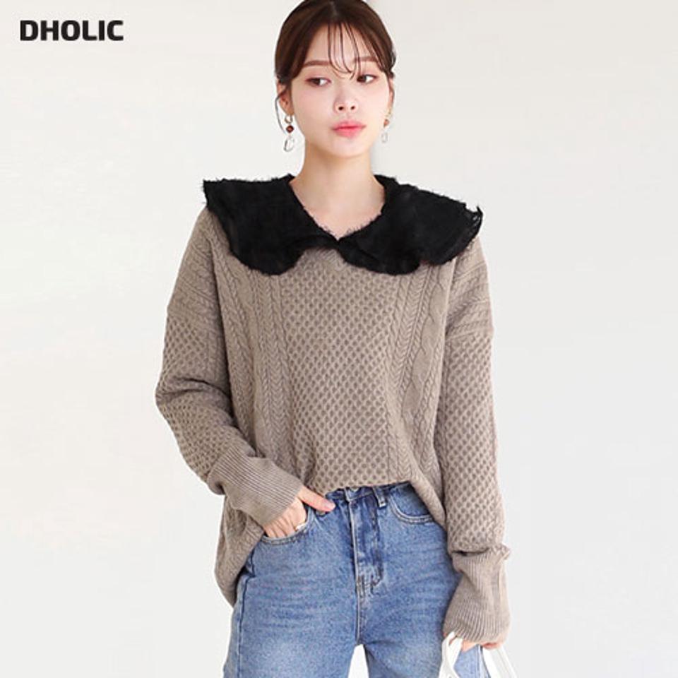 ツイストVネックニット・全4色・b66115 レディース 【tops】【トップス ニット ニットトップス 長袖 Vネック ツイスト ツイストニット シンプル カジュアル 秋 冬 韓国 ファッション】【ハイホリHIHOLLI】