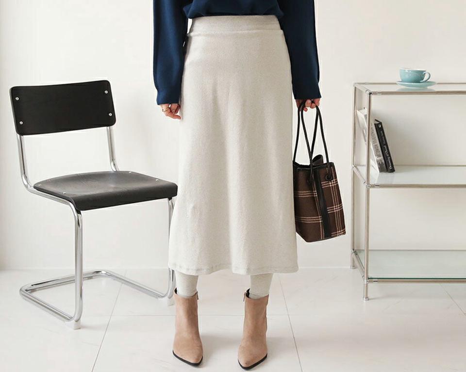 裏起毛スカートレギンス・全4色・t66085 レディース 【sk】【スカートレギンス スカート レギンス 裏起毛 単色 無地 シンプル カジュアル ラフ 冬 韓国 ファッション】【ハイホリHIHOLLI】