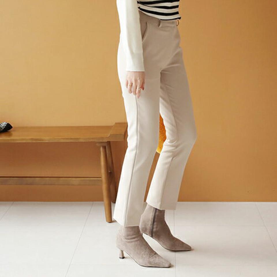 スリムフィットスラックス・全4色・t66084 レディース 【pt】【スラックス パンツ ズボン ロングパンツ スリム 単色 無地 シンプル きれいめ オフィスカジュアル 秋 冬 韓国 ファッション】【ハイホリHIHOLLI】